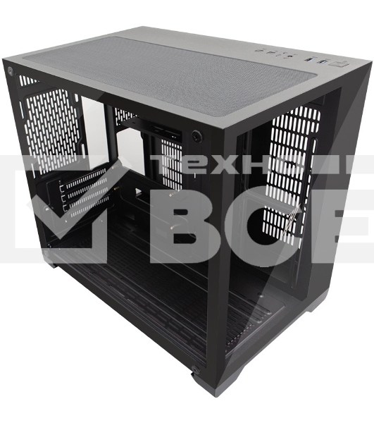 Компьютерный корпус 1STPLAYER MEGAVIEW MV6-T Black / mATX / MV6-TP-BK