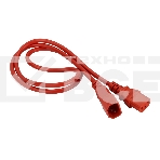 Шнур питания Lanmaster LAN-PP13/14-0.5-RD C13-С14 проводник.:3x0.75мм2 0.5м 220В 10А красный, фото 1