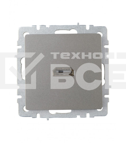 Розетка HDMI IEK BRITE РHDMI-0-БрС сталь