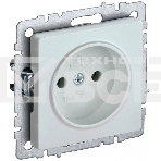 Розетка 1-местная IEK BRITE РС10-1-0-БрЖ без заземления, без защитных шторок, 10А, жемчуг, фото 1