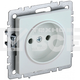 Розетка 1-местная IEK BRITE РС10-1-0-БрЖ без заземления, без защитных шторок, 10А, жемчуг
