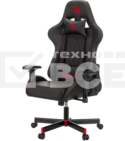 Кресло игровое A4Tech Bloody GC-800 черный ромбик, эко.кожа