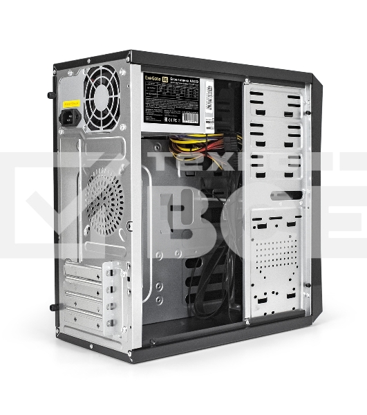 Компьютерный корпус Exegate EX284019RUS Minitower BA-201 Black, mATX, <AA450, 80mm>, 2*USB, Audio