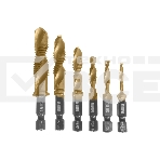 Набор сверл-метчиков Denzel М4-М12, Р6М5, фото 1