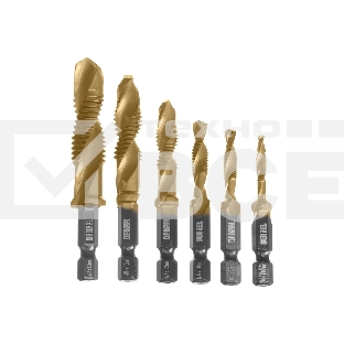 Набор сверл-метчиков Denzel М4-М12, Р6М5
