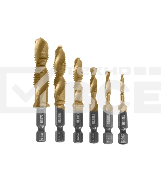 Набор сверл-метчиков Denzel М4-М12, Р6М5