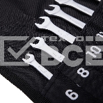 Набор комбинированных гаечных ключей 12 шт Deli DL130012A Спецификация: 6 мм, 8 мм, 10 мм, 11 мм, 12 мм, 13 мм, 14 мм, 15 мм, 17 мм, 19 мм, 22 мм, 24 мм. Матовая хромированная поверхность. Тканевая упаковка., фото4