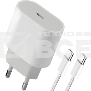 Сетевое зарядное устройство Defender UPA-121 20W, USB C,кабель Type-C,белый