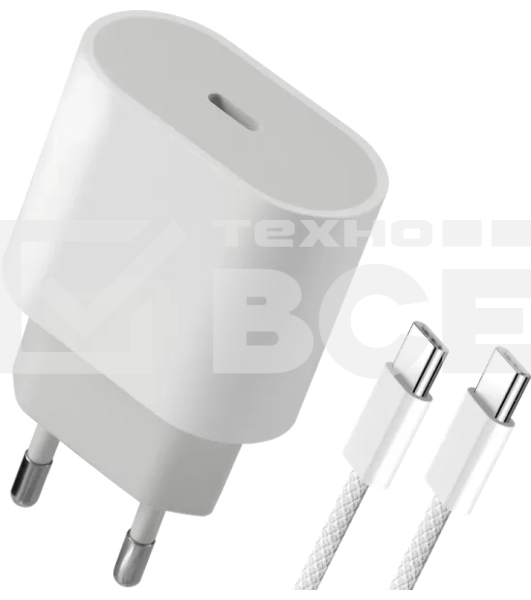 Сетевое зарядное устройство Defender UPA-121 20W, USB C,кабель Type-C,белый