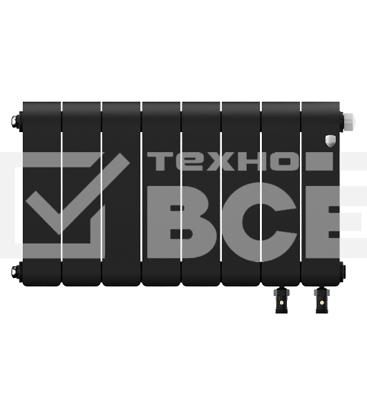 Радиатор биметаллический Royal Thermo Infinity 300 Noir Sable VR80 - 8 секц.