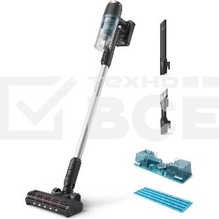 Пылесос вертикальный Philips XC3133/01 черный, питание от аккумулятора, уборка сухая/влажная, пылесборник 0,4 л