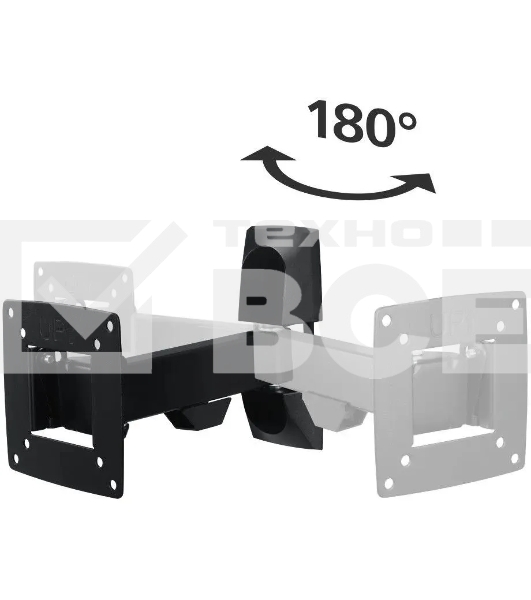 Кронштейн для телевизора Hama H-118113 черный, 10'-26' макс. 20 кг, настенный, поворот и наклон