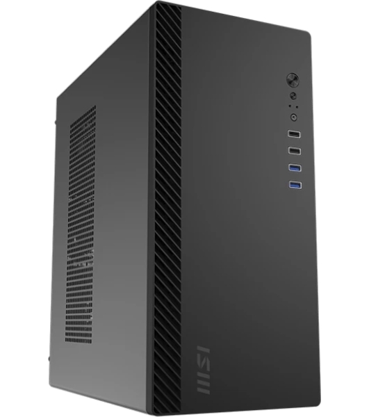 Корпус ПК без блока питания/ Case MSI PRO SHIELD M100P, Midi-Tower, 1x80мм, 2xUSB 3.2, 2xUSB 2.0, mATX, mITX Black