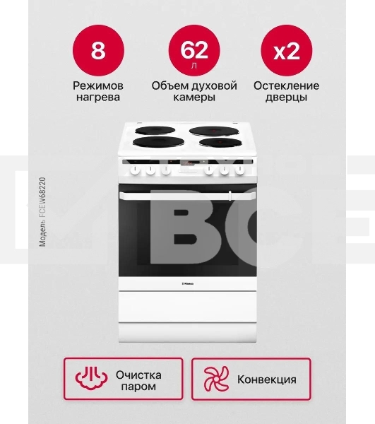 Электрическая плита Hansa FCEW68220 белый
