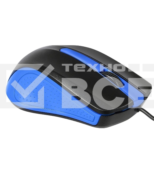 Мышь проводная Acer OMW011 черный/синий, 1200 dpi, USB, кнопки - 3