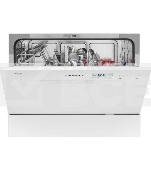 Встраиваемая посудомоечная машина Maunfeld MLP-06DW, белый, 44.8 см, 6 компл., 49 дБ, класс A+