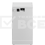 Посудомоечная машина Beko DVS050R01W, белая, 44.8 см, 10 компл., 49 дБ, класс A, фото 1