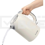 Чайник электрический Hyundai HYK-S9900 1.7л. 2200Вт молочный/серебристый корпус: металл, фото2