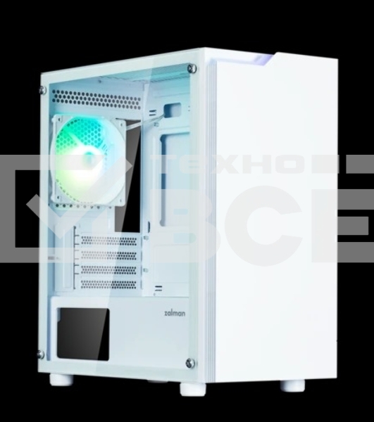 Компьютерный корпус Zalman T4 PLUS, MATX, белый, WINDOW, 1 x Combo (3.5'' or 2.5''), 1x3.5'', 2x2.5