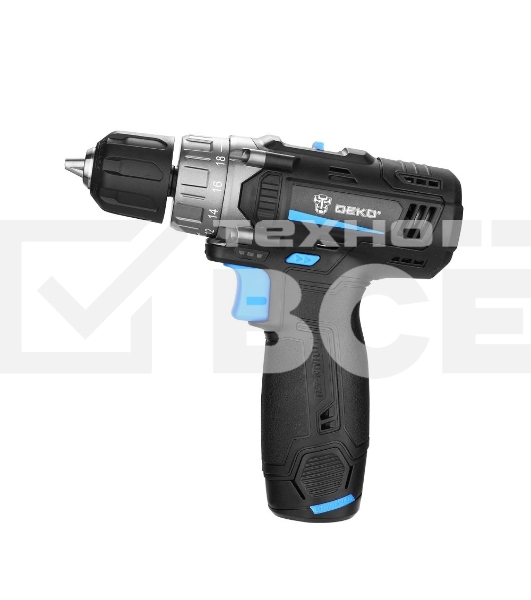 Дрель-шуруповерт аккумуляторная Deko DKCD12V PRO, 20В, 1 АКБ