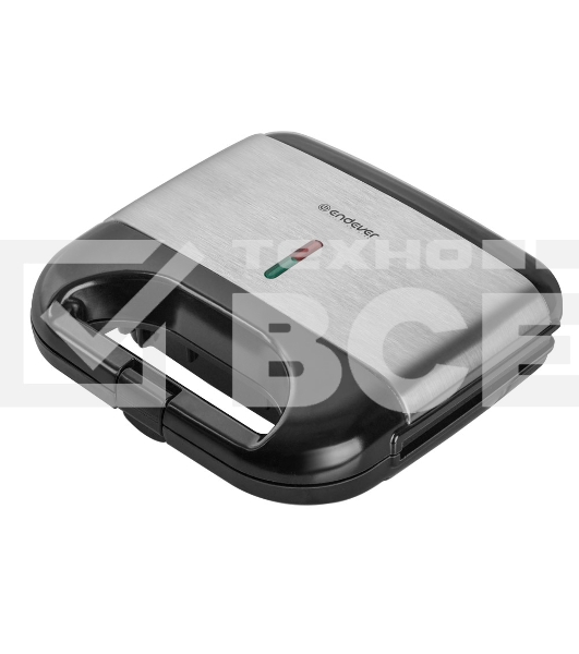 Вафельница Endever Skyline WM-21 черный/стальной, 850 Вт, на 2 вафли, автом. терморегулятор, размеры 22,4*21,7 см