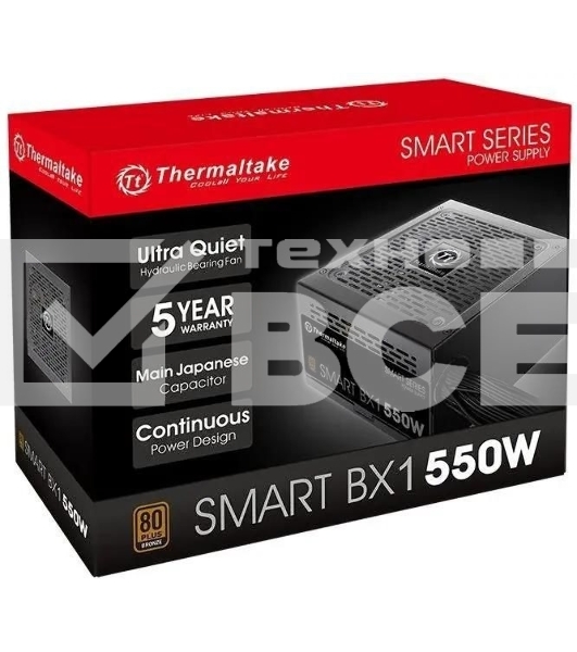 Блок питания Thermaltake Smart BX1 SE ATX 550W 80+ bronze 24pin APFC 120мм fan color LED 6xSATA RTL