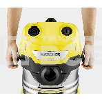 Строительный пылесос Karcher WD 4 S V-20/5/22 (1.628-260.0) желтый, 240/1000 Вт, уборка сухая/сбор воды, пылесборник мешок/контейнер, 20 л, фото9