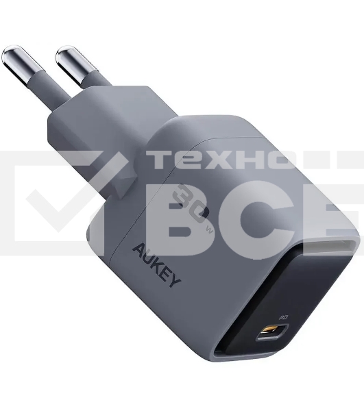 Сетевое зарядное устройство Aukey Comet Mini 30W серый