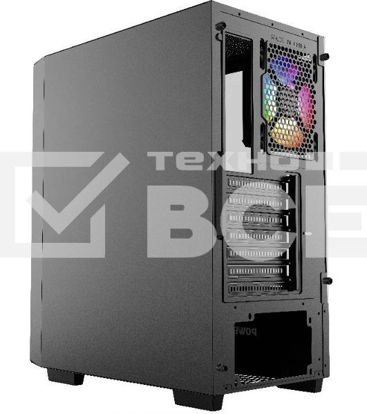 Компьютерный корпус Powercase Mistral AY4B ARGb, Tempered Glass, 4x 120мм ARGb Fans, черный, ATX (CMAYB-A4)