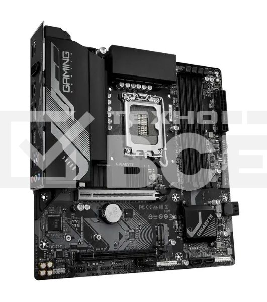 Материнская плата Gigabyte B760M GAMING X WIFI6E GEN5, LGA1700, Intel B760, 4xDDR5, 4xSATA, 2xM.2, 1xPCIe 5.0 x16, 1xPCIe 3.0 x4, 1xHDMI, 1xDP, 1x2.5Gb LAN, Wi-Fi 6E, Bluetooth 5.3, 3xUSB-A 5Gbps, 5xUSB-A 2.0, 3x3.5 мм, 7.1, mATX