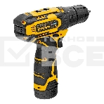 Дрель-шуруповерт Denzel CDQ-12, Аккумуляторная, 12В, 2 АКБ, Кейс, фото13