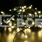 Гирлянда светод. рисовая Funray RL-110WW, 10м, 100LED, тепл.белый, темно-зел. шнур 0,7м, контроллер,, фото 1