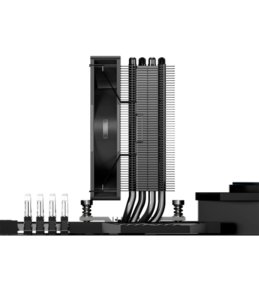 Устройство охлаждения (кулер) PcCooler RT400 BK Soc-AM5/AM4/1200/1700/1851 черный 4-pin 32dB Al+Cu 230W Ret (RT400-BKNWXX-GL)