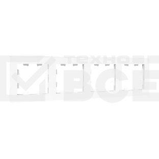 Рамка Эпика 4-местная, белая, пластик