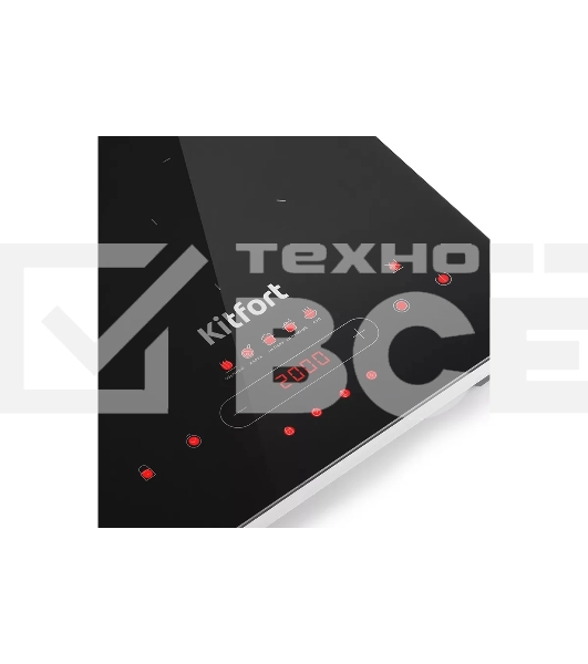 Плита настольная инфракрасная Kitfort КТ-153 черный/серебристый стеклокерамика