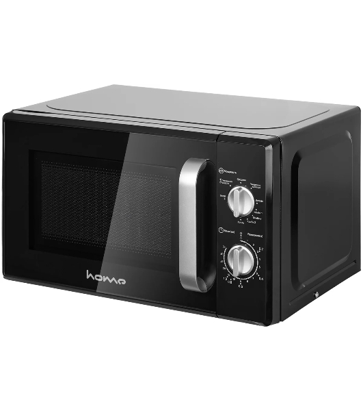 Микроволновая печь HOME HMG207DB черный, 20 л, 700 Вт, переключатели - поворотный механизм