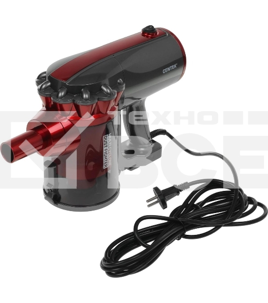 Пылесос вертикальный Centek CT-2561 красный/черный, питание от сети, 150 Вт, уборка сухая, пылесборник 0.5 л
