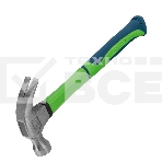 Молоток-гвоздодер Сибртех 450 г, фибергласовая обрезиненная рукоятка, фото 1