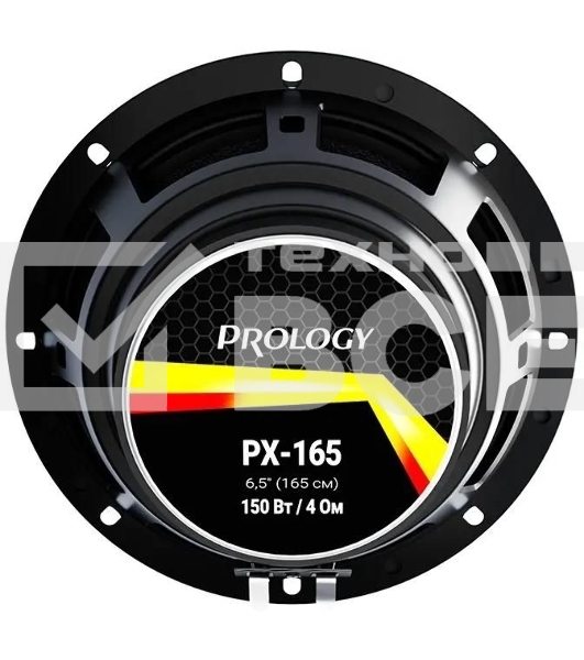 Колонки автомобильные Prology PX-165 150Вт 90дБ 4Ом 16см (6.5дюйм) (ком.:2кол.) коаксиальные двухполосные