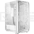 Компьютерный корпус Ginzzu GL 185 белый боковая дверца закаленное стекло на петлях на магнитах, фото2