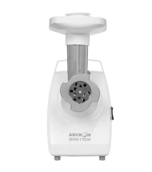 Мясорубка электрическая Аксион М33.02 белый, 1500 Вт, 1.7 кг/мин, реверс, защита от перегрузки, насадки - 5