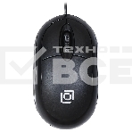 Мышь проводная Oklick 105S черный, 800 dpi, USB, кнопки - 3, фото 1