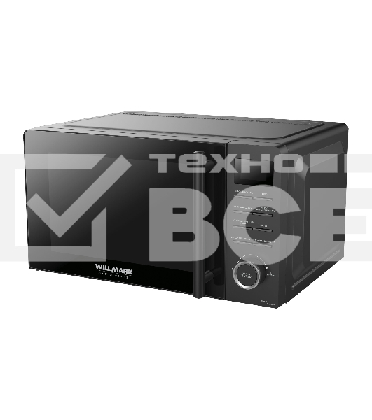 Микроволновая печь Willmark WMO-205DB черный 20л 700Вт кнопки, поворотный механизм