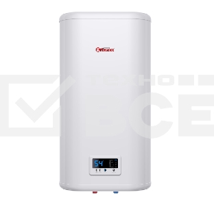 Водонагреватель Thermex Flat Plus IF 50V (PRO) накопительный электрический 50 л потребляемая мощность 2 кВт (220 В) электронное управление магниевый анод (2 шт.) вертикальный монтаж на стену с нижней подводкой (½') максимальная температура нагрева воды до