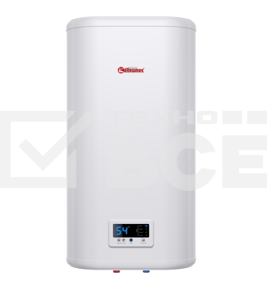 Водонагреватель Thermex Flat Plus IF 50V (PRO) накопительный электрический 50 л потребляемая мощность 2 кВт (220 В) электронное управление магниевый анод (2 шт.) вертикальный монтаж на стену с нижней подводкой (½') максимальная температура нагрева воды до