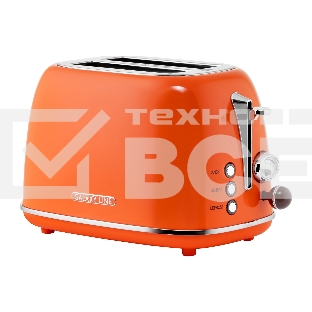 Тостер Galaxy Line GL 2921, апельсиновый фреш, металл, 900 Вт, 6 степеней поджарки