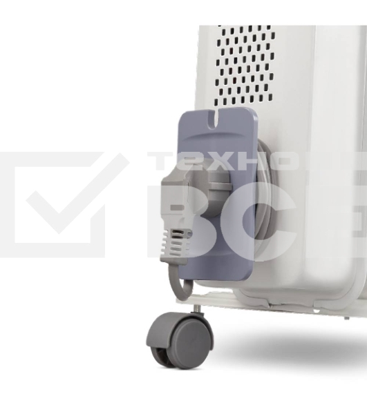 Масляный обогреватель Ballu CUBE BOH/CB-07W (7 секций), белый, 1500 Вт, 15 м2, механический термостат