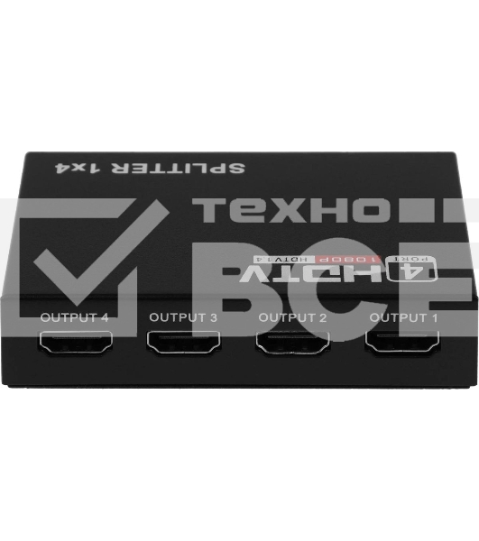 Сплиттер аудио-видео Premier 5-872-4 HDMI (f)/4xHDMI (f) черный