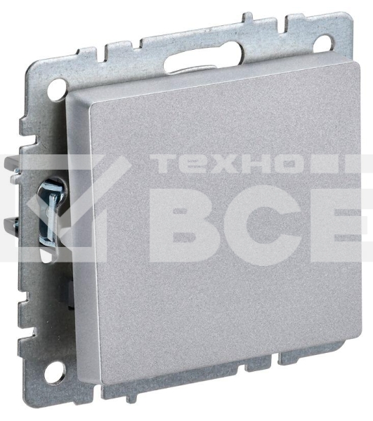 Выключатель проходной 1-кл. IEK BR-V12-0-10-K47 СП BRITE ВС10-1-6-БрА 10А алюм.