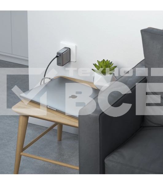 Сетевое зарядное устройство Satechi ST-UC100WSM-EU Charger 100W с технологией GaN Power, серый космос